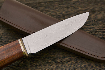 Нож туристический UralEDC Уралец-2017»(№36 из 38), клинок 126мм, дамаск ZDI-1016