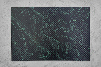 Kydex Topography green 2,03мм, лист 300x200мм