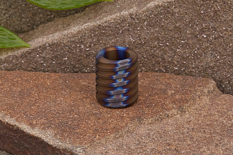 Титановая бусина на темляк «Спираль» термо