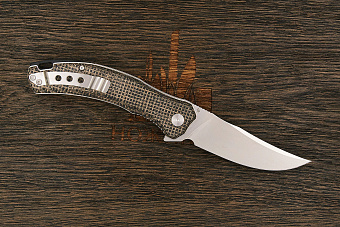 Нож складной QSP Walrus, клинок 86мм, сталь D2, рукоять микарта