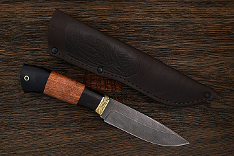 Нож туристический Эльбрус Беркут, клинок 130мм, дамаск