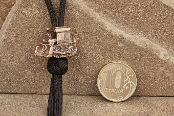 Бусина на темляк Бульдозер от мастерской Крымская бронза