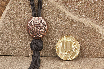 Бусина на темляк Трискель (бронза) от мастерской Крымская бронза