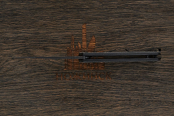 Нож складной QSP Mamba V2, клинок 89мм, сталь D2, рукоять микарта чёрная