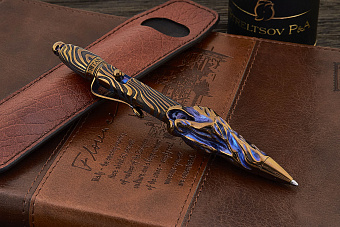 Авторская титановая ручка Дмитрия Стрельцова «Амелия. Спуки» с затвором Т4
