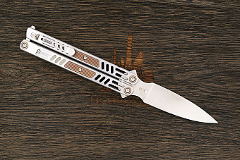 Нож балисонг Reptilian Стикс, модель 01, сталь D2, рукоять сталь