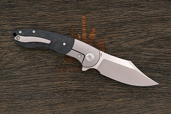 Нож складной Bestech BowieTie, клинок 90мм, сталь M390, рукоять карбон/титан