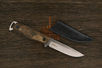 Нож туристический Kizlyar Supreme General X1, клинок 109мм, сталь AUS-8, рукоять орех