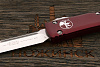 Автоматический складной нож Microtech Ultratech S/E, сталь M390, рукоять алюминий бордовый - фото №4