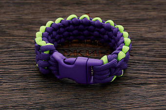 Браслет "Protector" purple/neon green, размер L