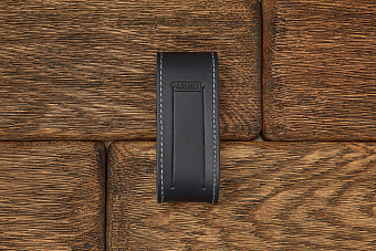 Чехол на ремень кожаный черный, модель 0520