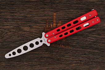 Тренировочный балисонг Böker Balisong trainer, сталь 420, рукоять G10 красный