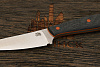 Нож туристический Мастерской Тать Хорек, клинок 88мм, сталь M390, рукоять карбон оранжевый спейсер - фото №4