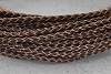 Кожаный плетеный шнурок 3,0мм (коричневый), 1 метр - фото №2