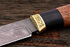 Нож туристический Эльбрус Волк, клинок 120мм, дамаск - фото №4