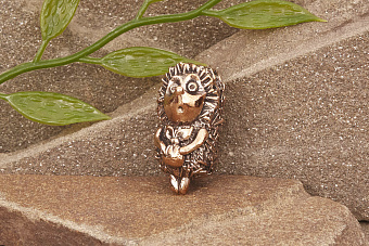 Бусина на темляк Ёжик от мастерской Крымская бронза