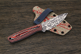 Нож туристический Lizard knives, клинок 98мм, сталь VG-10, рукоять G-10 чёрно-красный