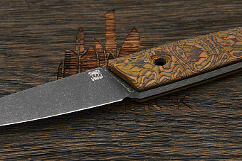 Нож туристический Lizard knives, клинок 100мм, сталь D2, рукоять Crazyfiber, ножны оливковые