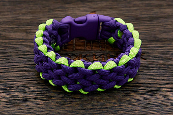 Браслет "Protector" purple/neon green, размер L
