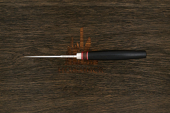 Нож шкуросъемный Геннадия Дедюхина Упёртый, клинок 89мм, сталь N690, рукоять микарта черный