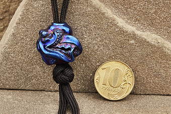 Бусина на темляк «Осьминог» титан оксид