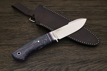 Нож шкуросъёмный Геннадия Дедюхина Скиннер, клинок 115мм, сталь M390, рукоять микарта