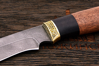 Нож туристический Эльбрус Тайга, клинок 110мм, дамаск