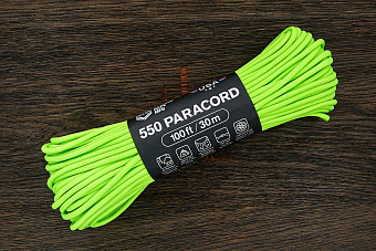 Паракорд 550 neon green, 1 метр, Atwoodrope