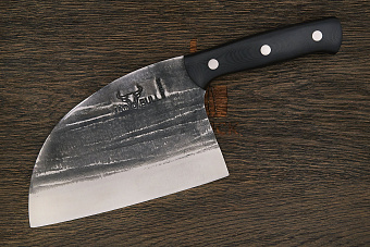 Сербский кухонный топорик Samura Mad Bull 145мм, сталь AUS-8, рукоять G10
