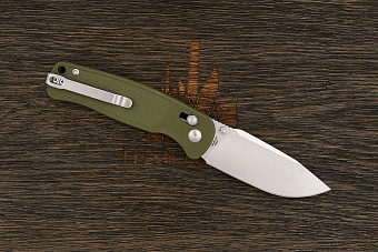 Нож складной CJRB Shale, клинок 80мм, сталь AR-RPM9, рукоять G10 оливковый