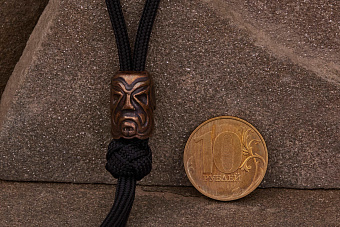 Бусина для темляка Маска-I (бронза) от мастерской Шефера