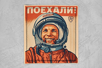 Хэнк EDC платок Ponomarev Forge Поехали!, 23×23см