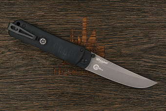 Нож складной Kizlyar Supreme Whisper, клинок 96мм, сталь D2, рукоять G10 чёрный