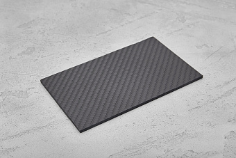 Карбон twill 3К саржа, плашка 130x80x3мм