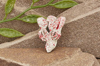 Бусина на темляк «Призрак» Т3 белый металл