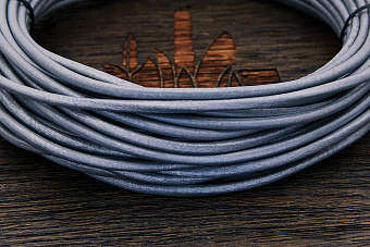 Кожаный шнурок 3мм (серебристый), кратно 1м