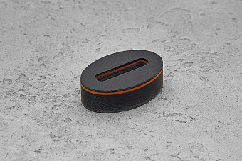 Больстер из G-10 10мм, 33x22мм, с оранжевым спейсером 1,0мм