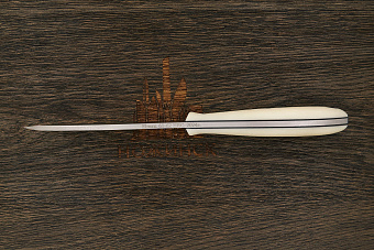 Нож канадский Мастерской Тать Барсук, клинок 124мм, сталь Elmax, рукоять микарта белая