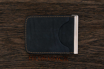 Кошелек с зажимом для денег и ножом черный