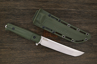 Нож тактический Kizlyar Supreme Senpai, клинок 171мм, сталь AUS-8, рукоять кратон оливковый