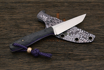 Нож EDC Владимира Толкачева ТузЪ, клинок 78мм, сталь AR-RPM9, рукоять карбон черный