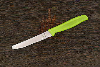 Нож кухонный Böker Sandwich Knife, нержавеющая сталь, рукоять пластик зеленый
