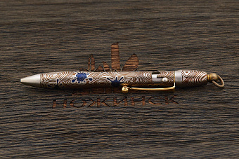 Авторская титановая ручка Дмитрия Стрельцова «Амелия» с затвором (кляксы)
