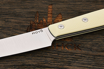 Нож кухонный MOYO Геликон универсальный 155мм, сталь AR-RPM9, рукоять G10-extra слоновая кость